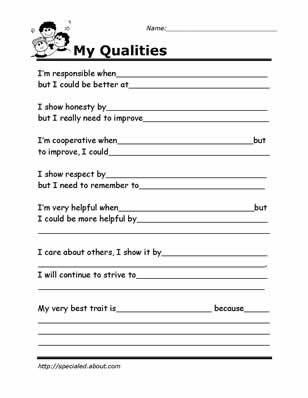 Coping Skills Worksheets Printable