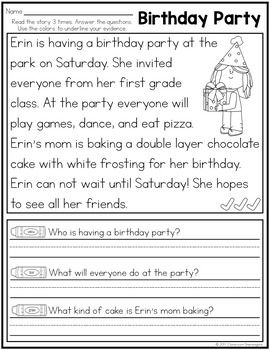 1st Grade Reading Worksheets For Grade 1