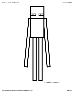 Minecraft Coloring Pages Enderman