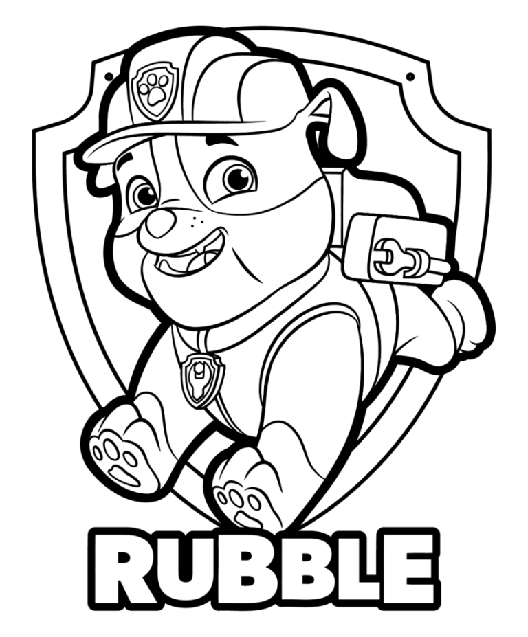 Rocky Paw Patrol Coloring Page