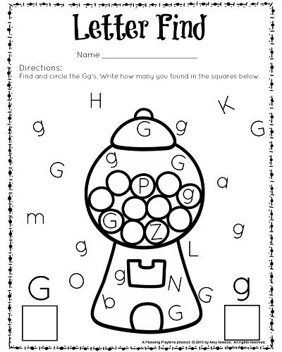 Letter G Worksheets For Kindergarten