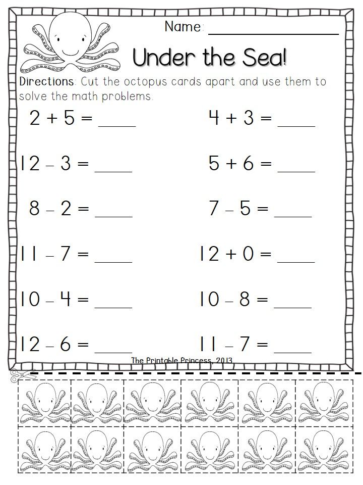 Addition And Subtraction Worksheets For Grade 1