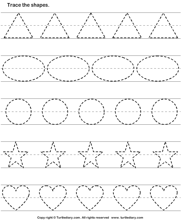 Tracing Shapes Printable