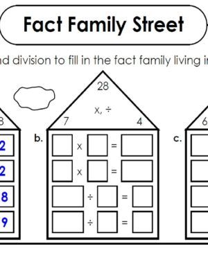 Fact Family Worksheets Multiplication