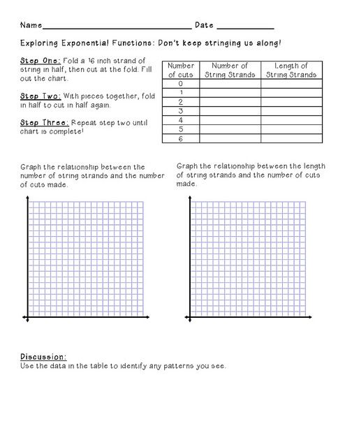 Exponential Functions Worksheet Answers