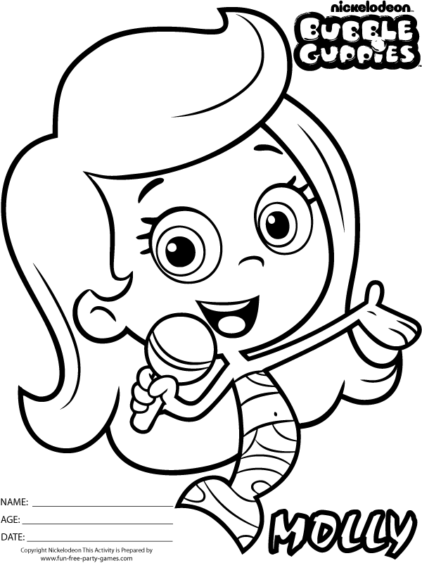 Bubble Guppies Coloring Pages