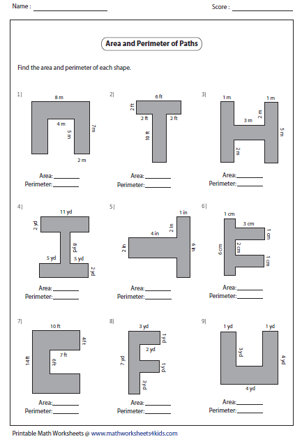 Area Of Composite Figures Worksheet