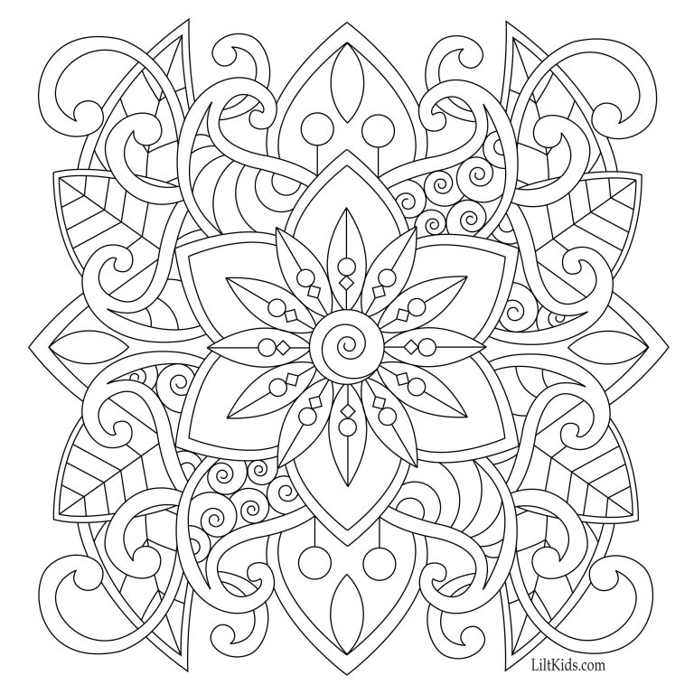 Easy Coloring Pages For Adults