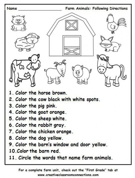 Following Directions Worksheet Pdf