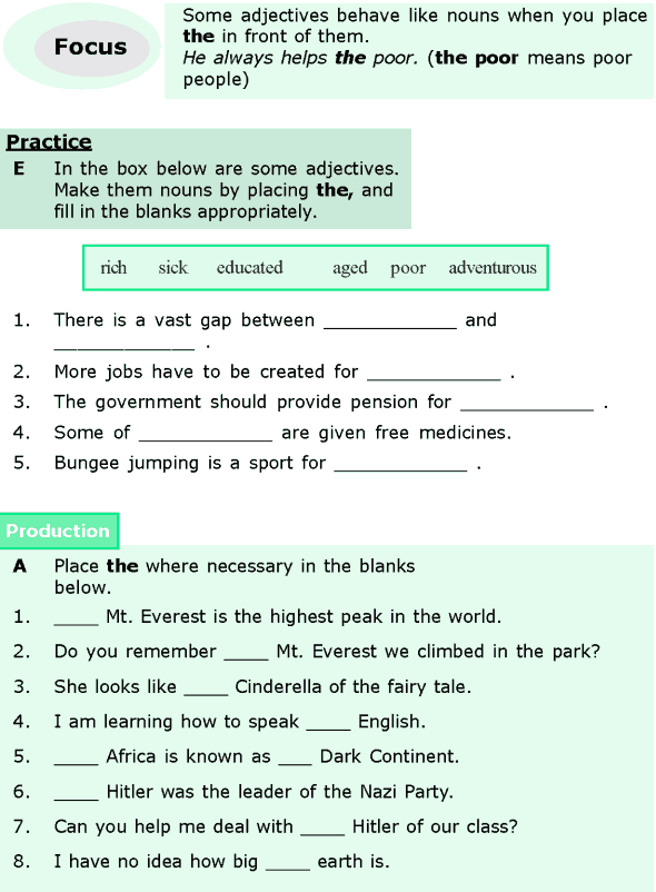 Grade 6 English Worksheets