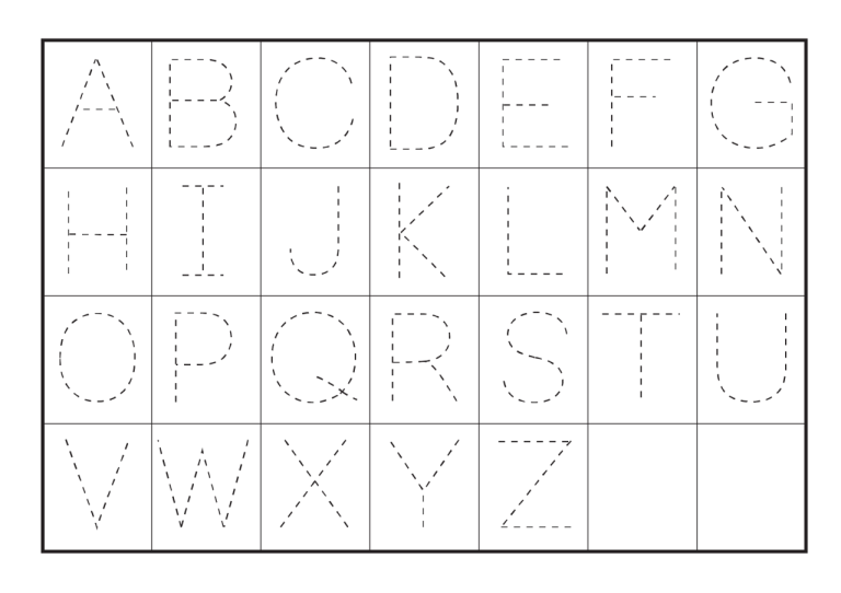 Abc Tracing Sheet For Kids