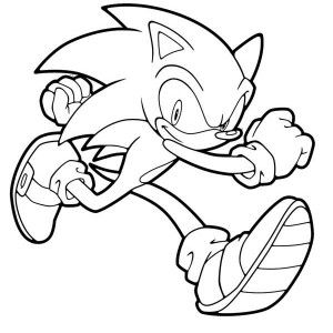 Sonic Coloring Pages Running