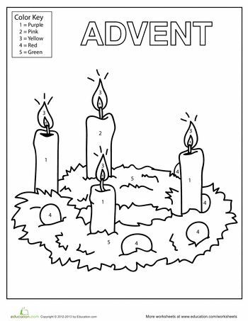 Advent Wreath Coloring Page