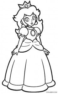 Mario Coloring Pages Princess Peach