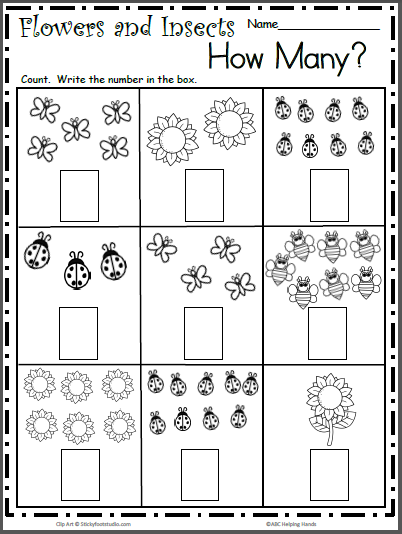 Preschool Math Worksheets Counting