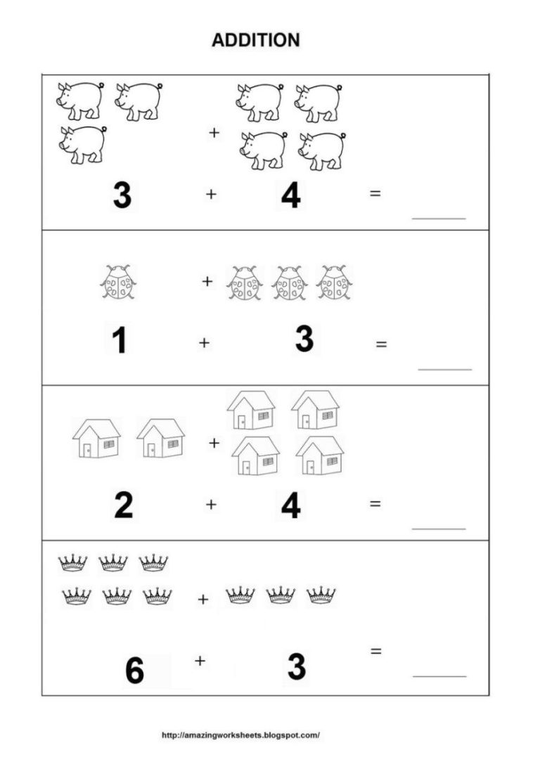 Simple Math Worksheets Kindergarten