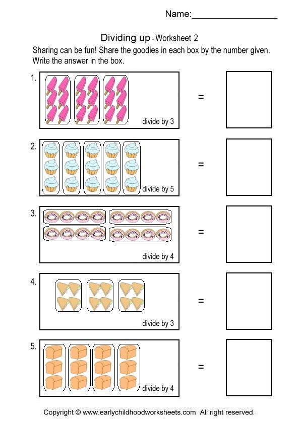 Maths Worksheet For Class 2 Division