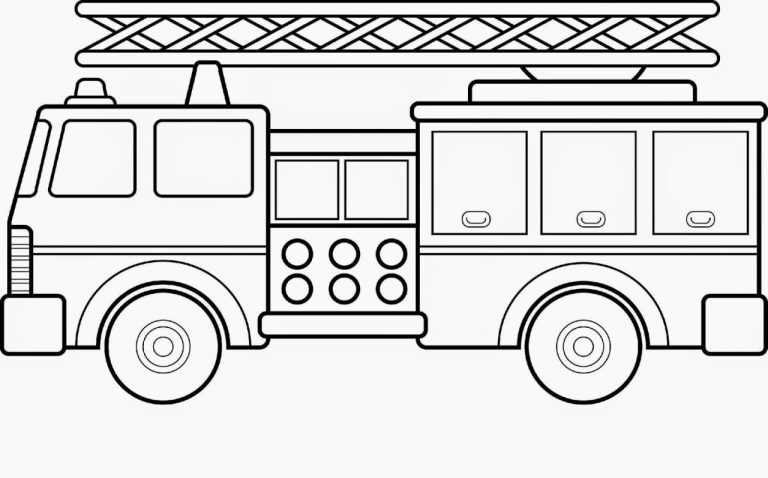 Fire Truck Coloring Page