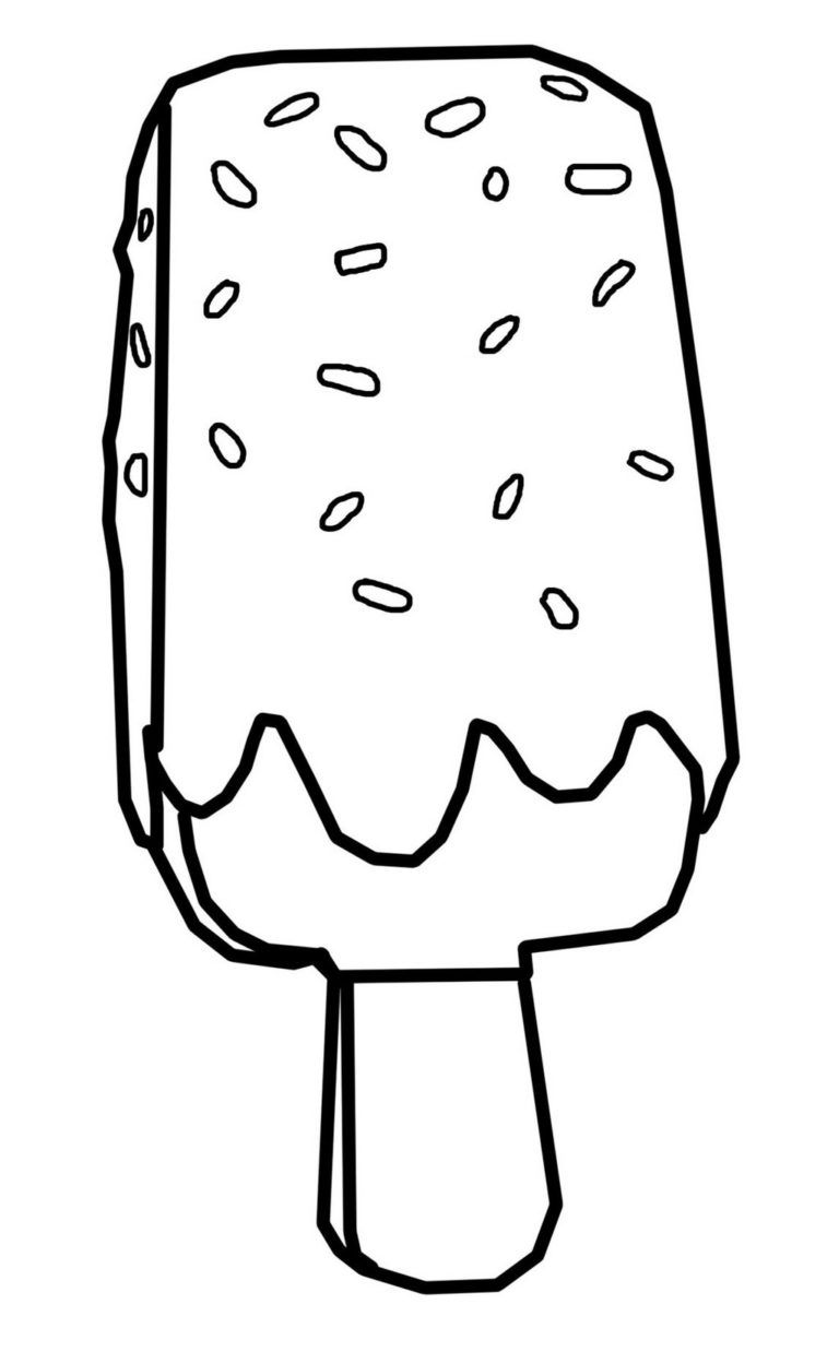 Popsicle Coloring Page