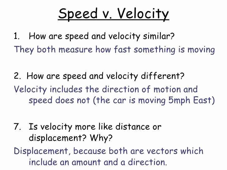 Distance And Displacement Worksheet Answer Key