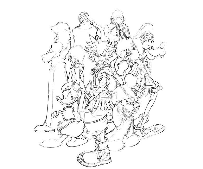 Kingdom Hearts Coloring Pages