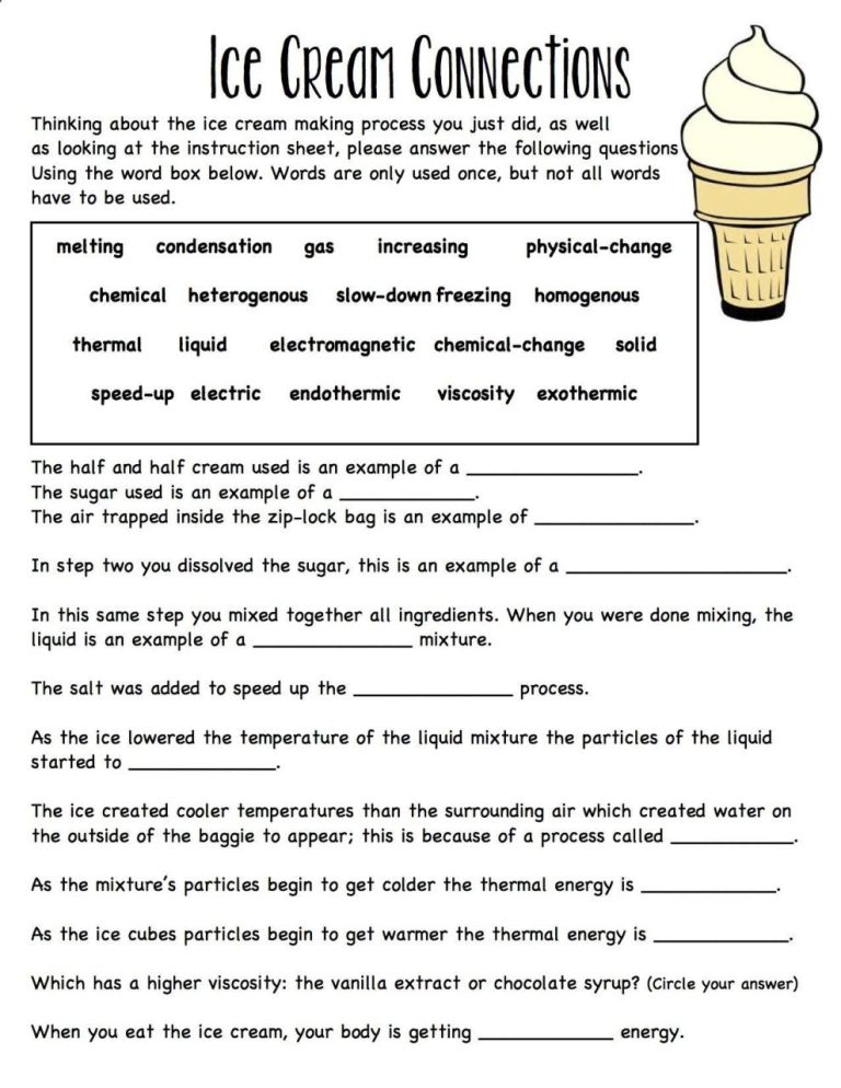 Phase Change Worksheet Key