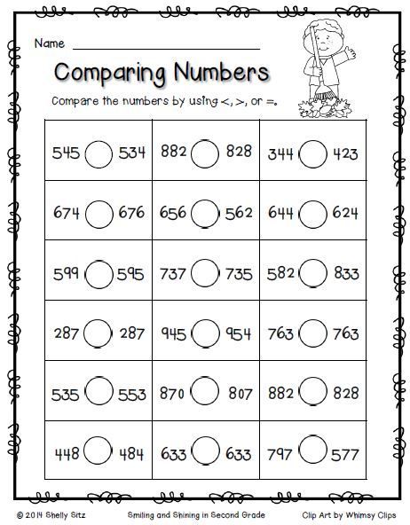 Comparing Numbers Worksheets