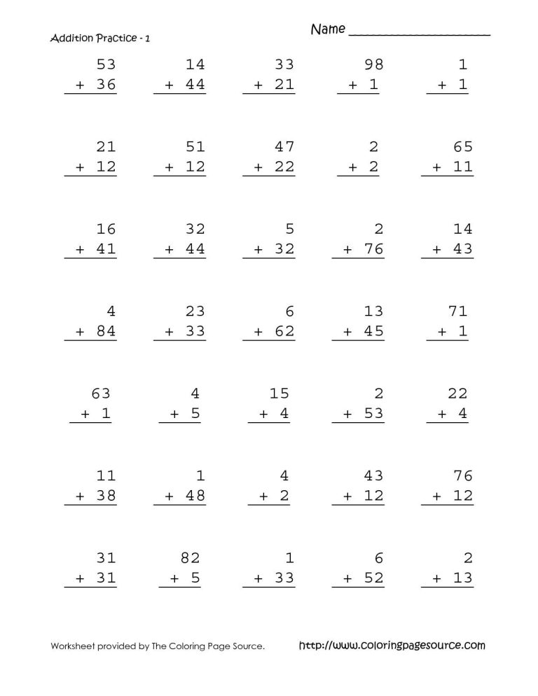 Free First Grade Math Worksheets