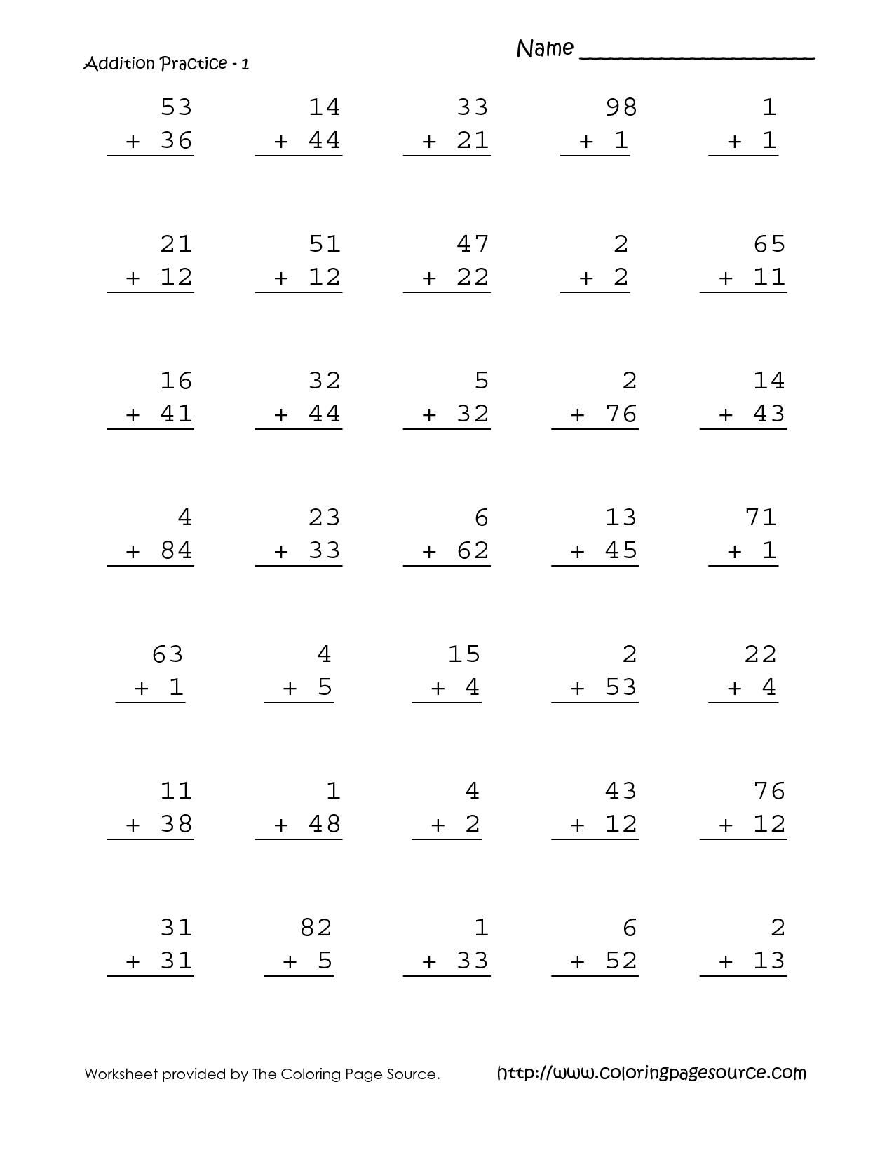 1st Grade Math Worksheets Free