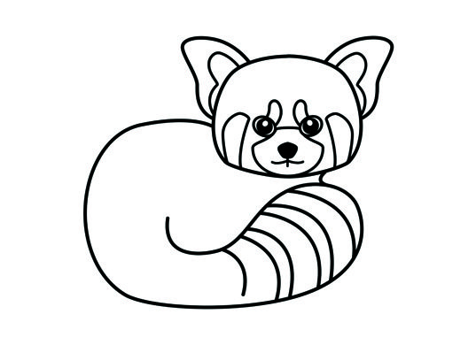 Red Panda Coloring Page