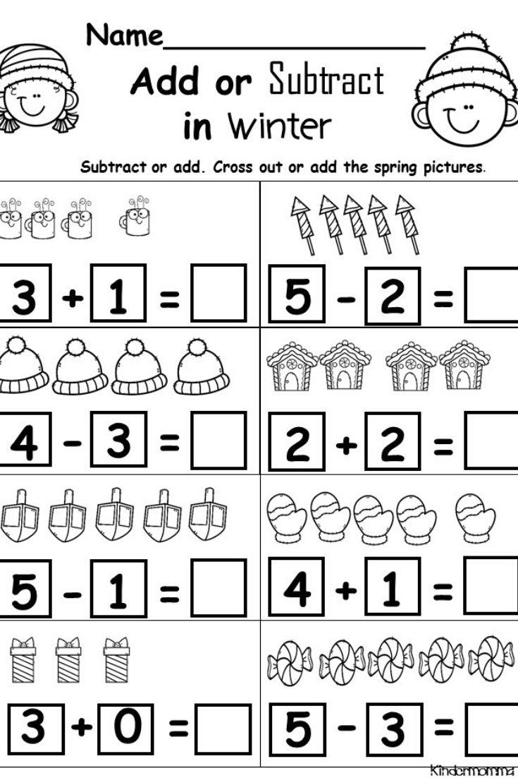 Kindergarten Subtraction Worksheets With Pictures