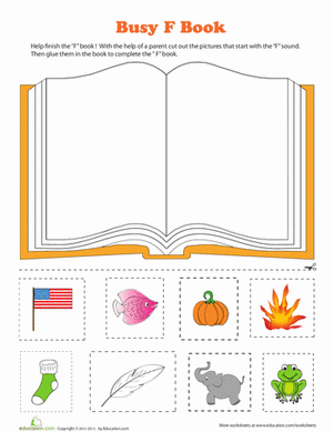 Letter F Worksheets Cut And Paste