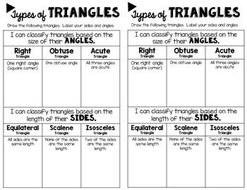 Classifying Triangles And Quadrilaterals Worksheet