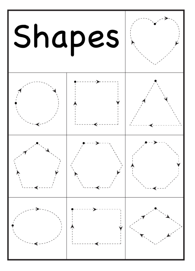 Printable Tracing Lines Worksheets For 3 Year Olds