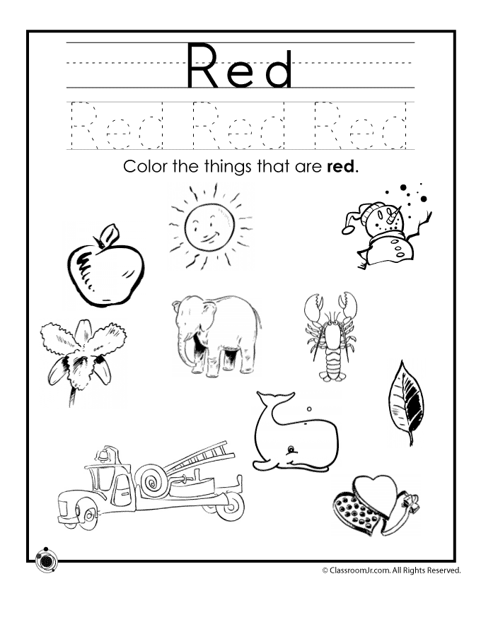 Kindergarten Activity Sheets For Kids