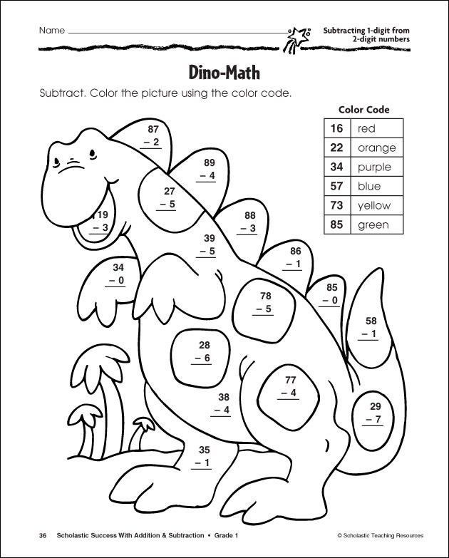 Math Worksheets For Grade 2 Coloring