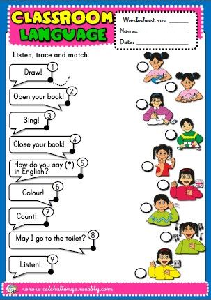 Classroom Language Worksheet