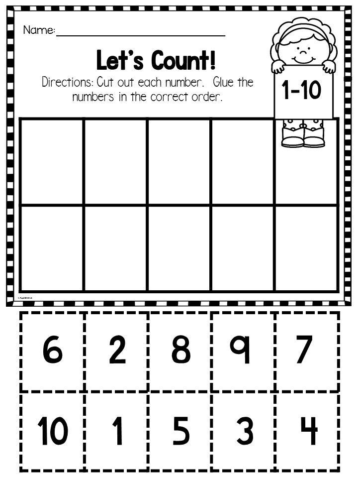 Number Sequence Worksheets Kindergarten