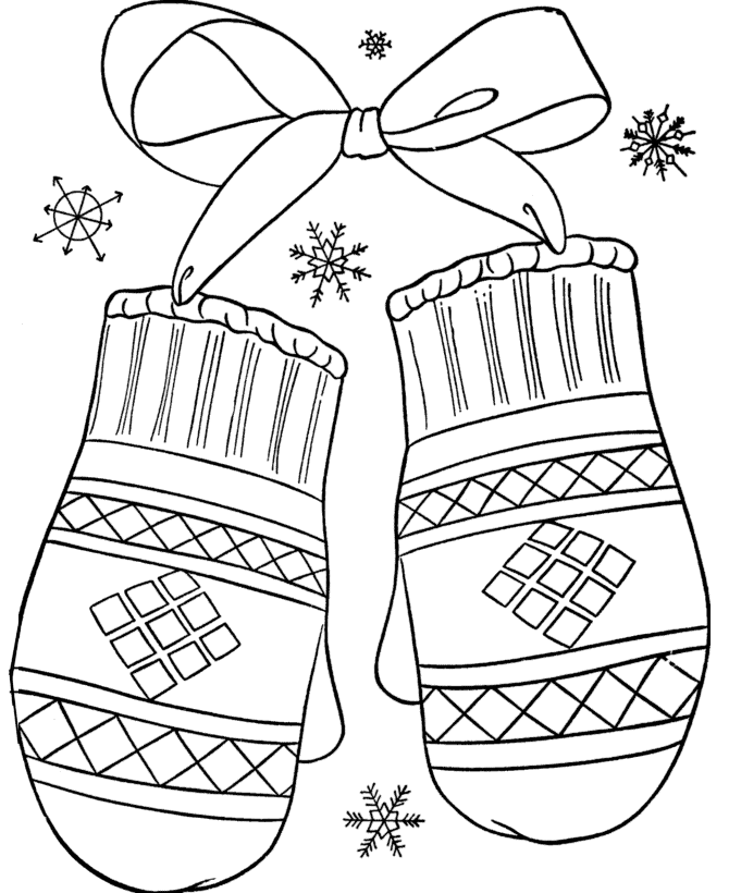 Mitten Coloring Page