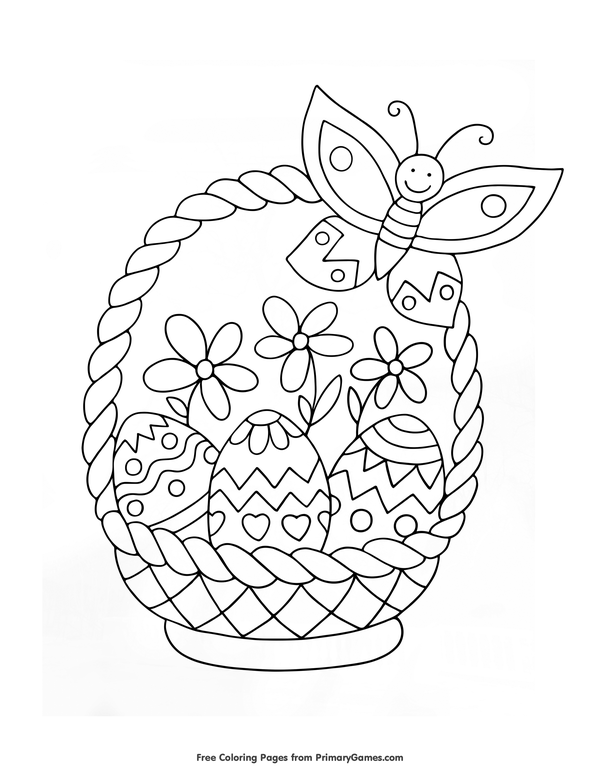 Easter Basket Coloring Pages