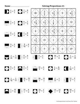 Solving Proportions Worksheet Answers