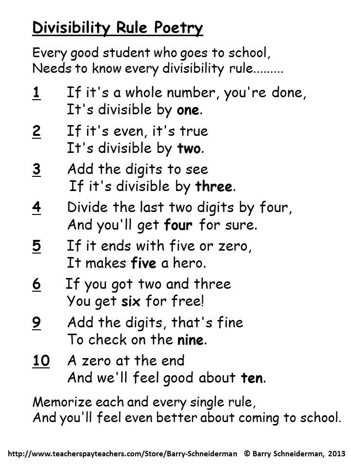 Divisibility Rules Worksheet