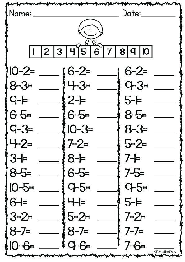 First Grade Printable Math Worksheets For Grade 1