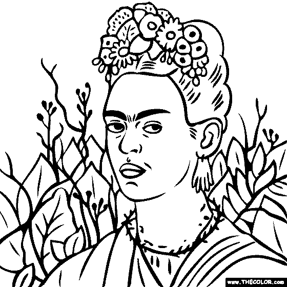 Frida Kahlo Coloring Pages