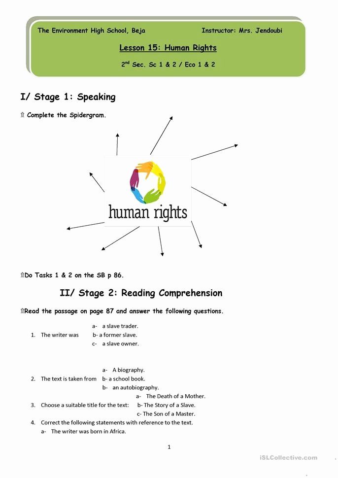 I Have Rights Worksheet P.2