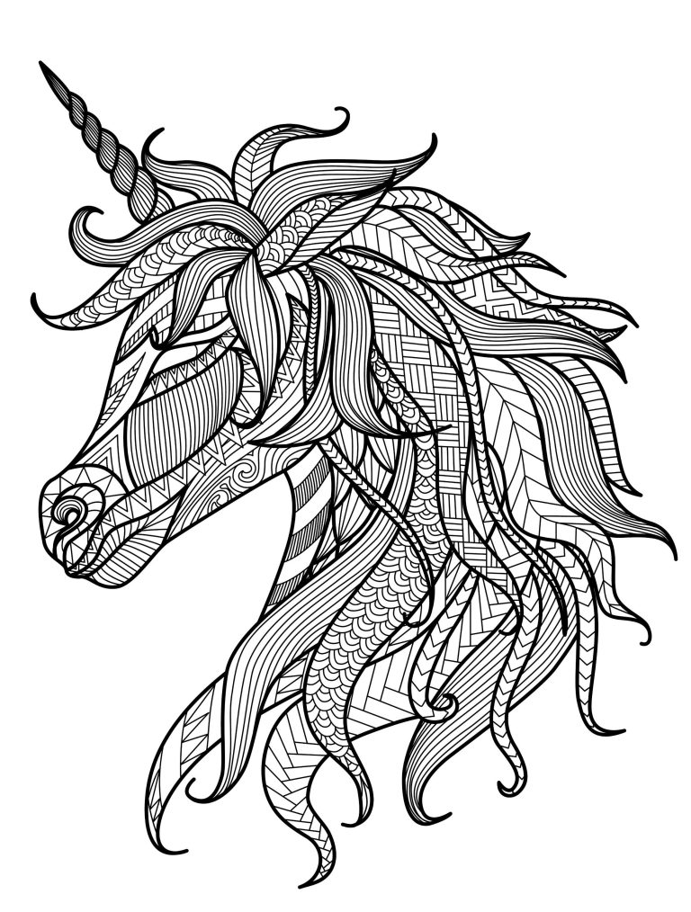 Unicorn Coloring Pages For Adults