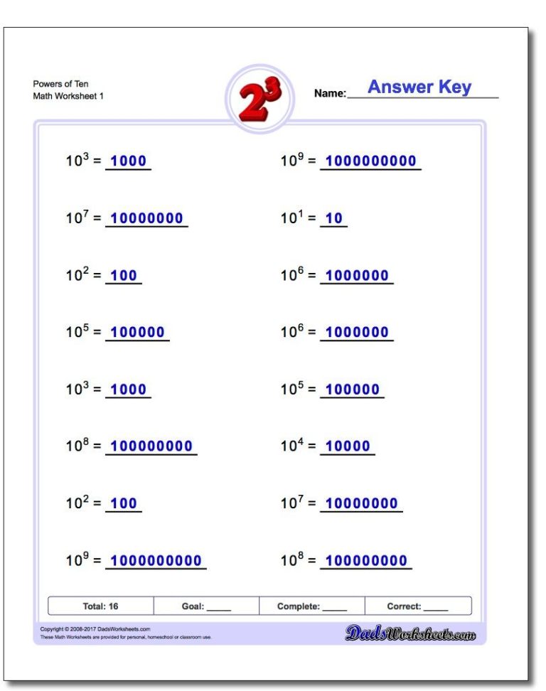 8th Grade Scientific Notation Practice Worksheet