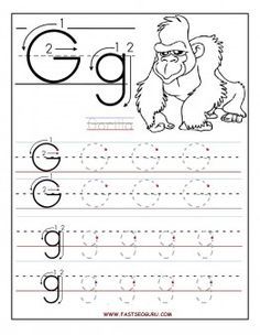 Preschool Alphabet Worksheets G