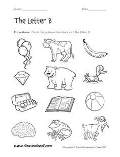 Letter B Worksheets For Prek