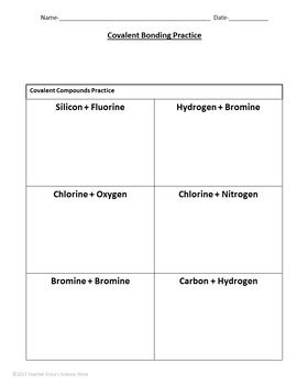 Chemical Bonding Worksheet Pdf